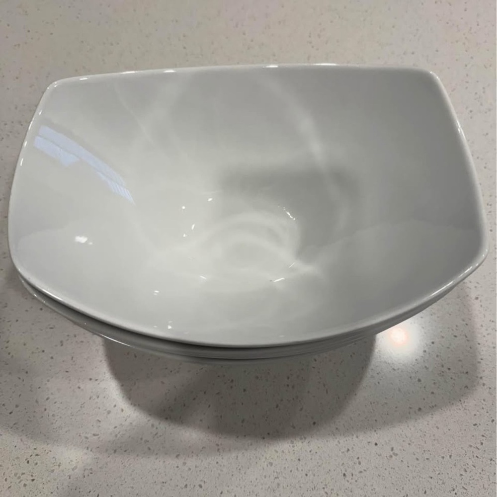 Elegant White Square Bowl